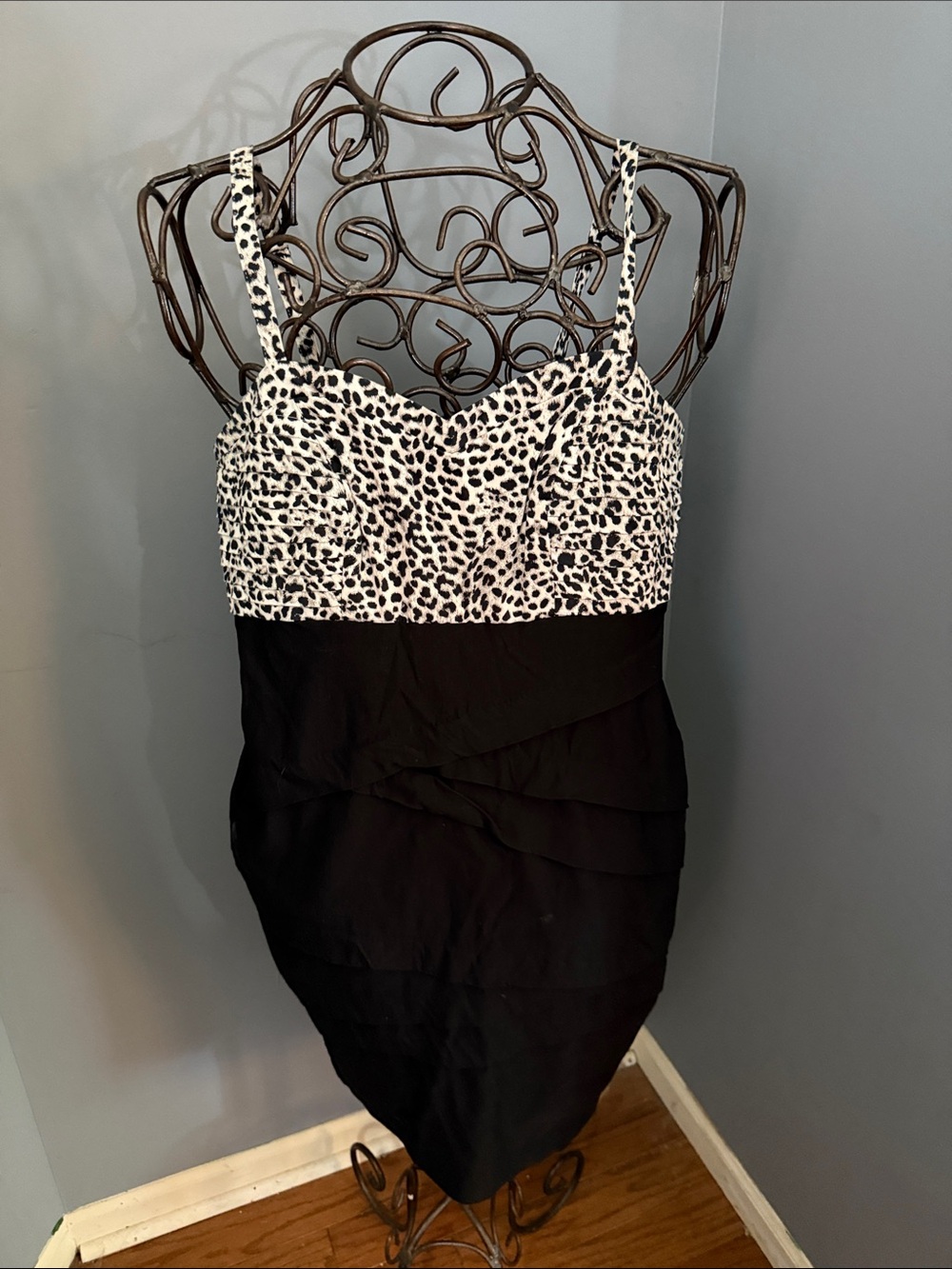 torrid Black and White Leopard Print Midi Dress